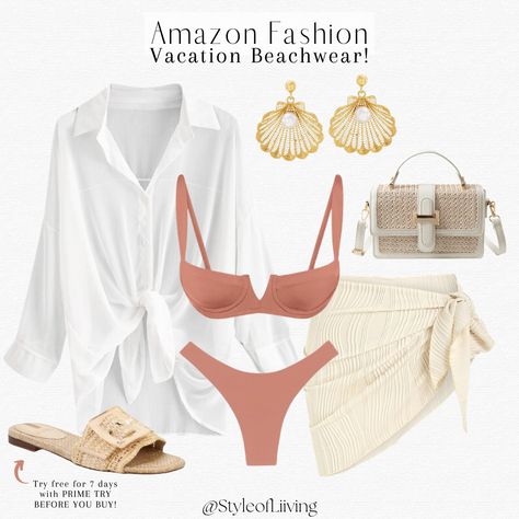 Women's vacation outfits and swimwear on Amazon. From bikinis to coverups, sandals, handbags, sarongs, find everything you need for your summer getaway.

Follow @StyleofLiiving on Amazon, Instagram, & LTK for more daily Amazon finds, deals, inspirational content, and more! #styleofliiving

#founditonamazon #VacationOutfits #WomensFashion #Swimwear #SummerStyle #AmazonFashion #Beachwear #TravelWardrobe #SummerOutfits #VacationEssentials #ResortWear #BikiniSeason #AmazonFinds #FashionInspo #OOTD Resort Beachwear Sarong For Beach Cover-up, Beach Vacation Outfits Amazon, Beachwear Cover-up For Resort Season Vacation, Affordable Pink Vacation Cover-up, Resort Beach Cover-up Sarong, Affordable Vacation Beachwear Cover-up, Outfits Amazon, Inspirational Content, Vacation Outfits Women