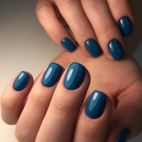 Es Nails, Impress Nails, Gel Colors, Sns Nails, Her Nails, Blue Nail Polish, Blue Nail, Summer Nails Colors, Dipped Nails