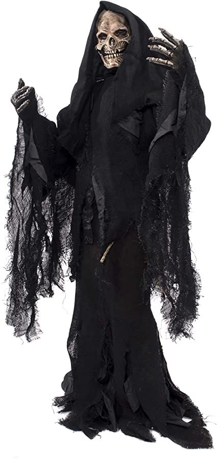 Grim Reaper Mask, Gown And Gloves, Ghost Of Christmas Future, Monster Gloves, Costume With Mask, Werewolf Mask, Grim Reaper Costume, Haunted Maze, Werewolf Costume