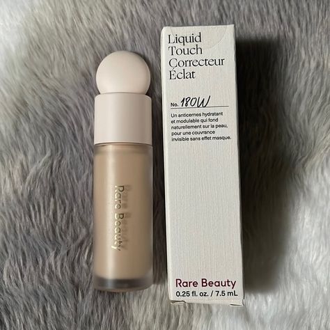 Rare Beauty  Liquid Touch Brightening Concealer Rare Beauty Concealer, Rare Beauty Liquid, Hydrating Concealer, Selena Gomez Makeup, Brightening Concealer, Light Concealer, Concealer Shades, Brightening Skin, Makeup And Beauty Blog