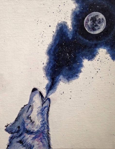 Easy Pencil Drawings, Wolf Painting, Wolf Drawing, Animal Costumes, Moon Painting, Wolf Art, A Wolf, Native American Art, 그림 그리기