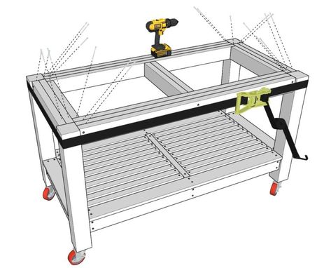 Easy DIY kitchen island idea. "Make your kitchen more functional with a rolling island!" - DIY projects plans Bbq Trolley, Easy Diy Kitchen Island, Rolling Island, Butcher Block Kitchen Island, Kitchen Island Tops, Kitchen Island Plans, Bbq Table, Diy Projects Plans, Butcher Block Kitchen