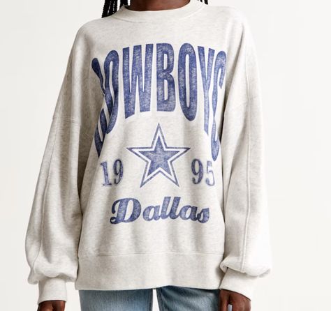 Cowboys Sweatshirt, Dallas Cowboys Sweatshirt, Womens Denim Jumpsuit, Cute Preppy Outfits, Relaxed Jeans, Comfy Sweatshirt, Cozy Sweatshirts, Crew Sweatshirts, Hoodie Top