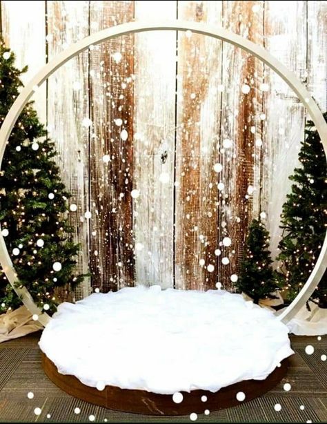 Church Christmas Photo Backdrop, Snowglobe Photo Booth, Diy Christmas Photo Backdrop, Winter Wonderland Photoshoot, Winter Wonderland Home Decor, Wonderland Home Decor, Christmas Photo Background, How To Decorate For Christmas, Christmas Photo Backdrop