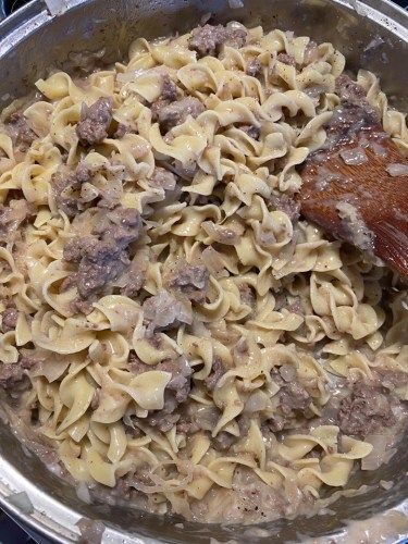 Sauerkraut Hotdish | Jo's Country Junction | Bloglovin’ Sauerkraut Hotdish, Hamburger Helper Beef Stroganoff, Hamburger Hotdish, Beef Stroganof, Sausage Sauerkraut, Recipes Using Ground Beef, Hotdish Recipes, Sauerkraut Recipes, Homemade Hamburgers