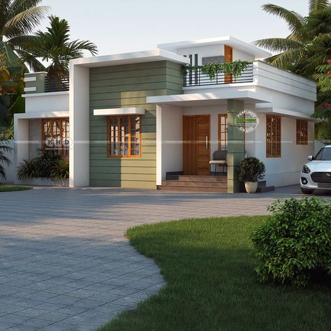 Small house architecture rendering Modern House Front Elevation, House Front Elevation Design, House Rendering, House Front Elevation, Front Elevation Design, Small House Exteriors, Front Wall Design, House Outer Design, Small House Elevation