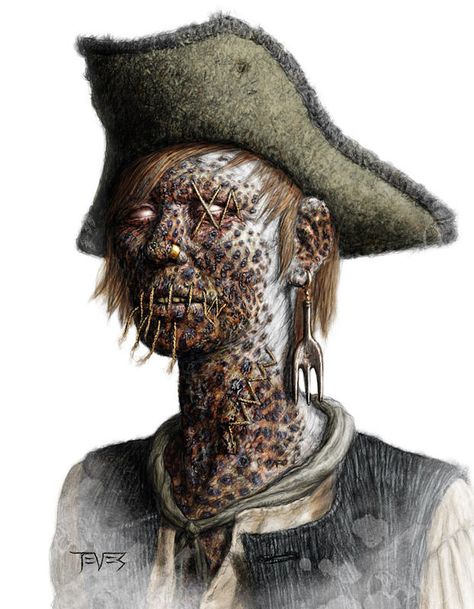 0_d83ac_29caab20_orig (622×800) Zombie Pirate Makeup, Zombie Pirate, Pirate Makeup, Steampunk Character, Sea Pirates, Golden Age Of Piracy, Pirate Cosplay, Horror Cartoon, Zombie Art