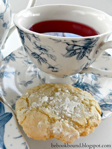 Lemon Crinkle Tea Cookies:  perfect for an afternoon tea. Lemon Crinkle Cookies, Geek Food, Tea Cookies, Crinkle Cookies, Tea Sandwiches, Pride And Prejudice, Tea Recipes, High Tea, Jane Austen