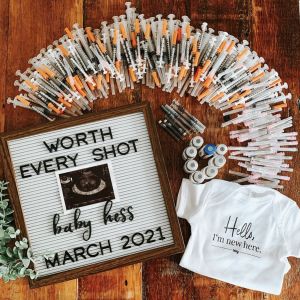 Single Mom Pregnancy Announcement, Ivf Preparation, Ivf Pregnancy Announcement, Pregnancy Announcement Ideas, Ivf Pregnancy, Fun Baby Announcement, Ivf Baby, Pregnancy Announcement Onesie, Cute Pregnancy Announcement