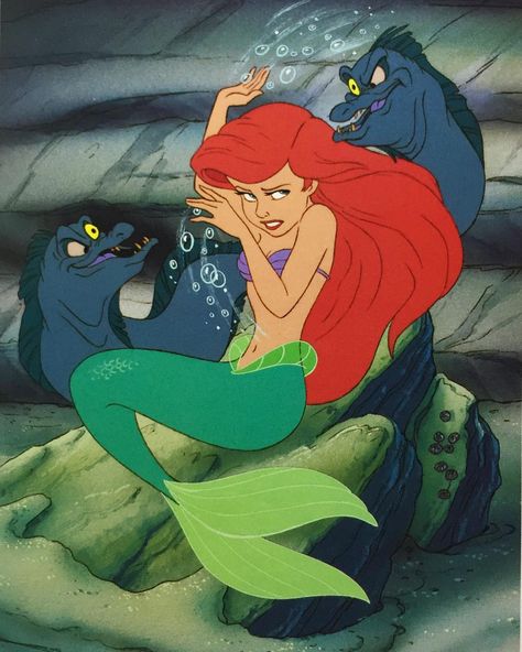 Aaron 🧜🏻‍♀️ on Instagram: “RIP Flotsam and Jetsam ✨ Art by Ron Dias . #moviemermaidmonday . #littlemermaid #thelittlemermaid #mermaid #hanschristianandersen…” Flotsam And Jetsam, Disney Kingdom, Ariel Mermaid, Mermaid Drawings, Mermaid Pictures, Disney Princess Ariel, Disney Princes, Mermaids And Mermen, Disney Ariel