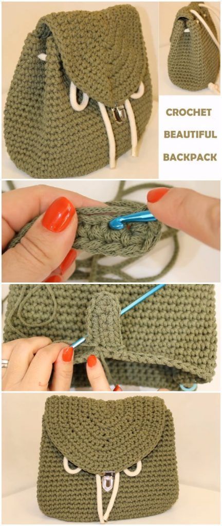 Backpack Crochet, Crochet Backpack Pattern, Free Crochet Bag, Crochet Shell Stitch, Crochet Backpack, Womens Crochet Patterns, Crochet Bag Tutorials, Crochet Bag Pattern Free, Bag Pattern Free