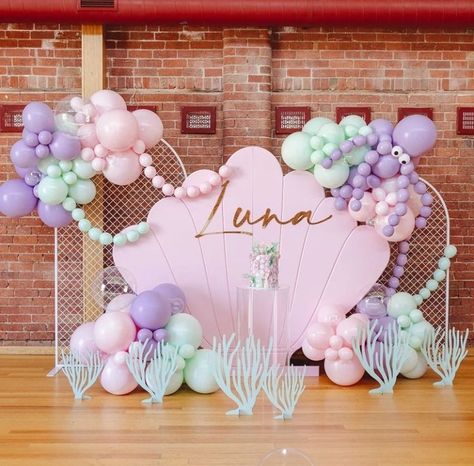 Ariel Birthday Party, Mermaid Birthday Decorations, Mermaid Balloons, Ocean Birthday Party, Mermaid Birthday Party Decorations, Mermaid Theme Birthday Party, Mermaid Birthday Cakes, Ariel Birthday, Ocean Birthday