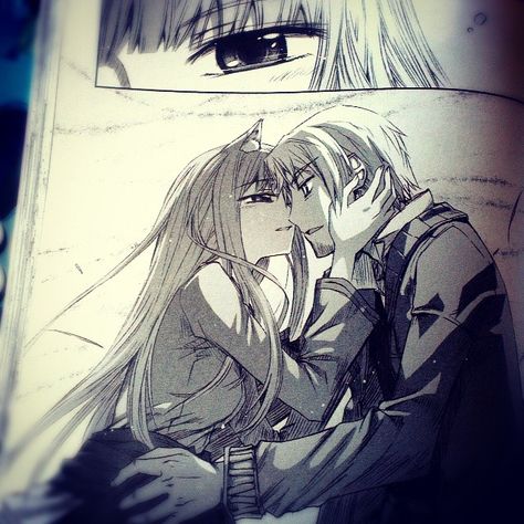 Holo and Lawrence Spice And Wolf Holo And Lawrence, Holo And Lawrence, Wolf Characteristics, Holo Spice And Wolf, Wolf Deviantart, Wolf Couple, Spice And Wolf Holo, Wolf Ears, Spice And Wolf