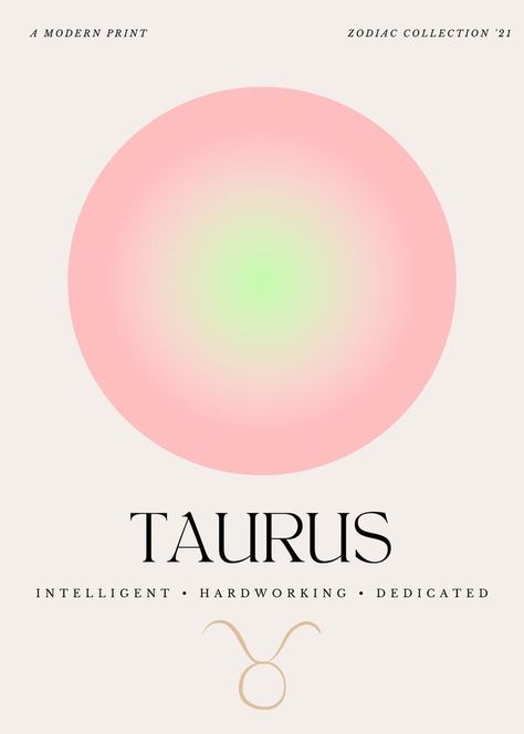 Taurus Wallpaper, Zodiac Aura, Star Sign Art, Taurus Art, Printable Wall Collage, Desain Quilling, Pink Posters, Aura Colors, Picture Collage Wall