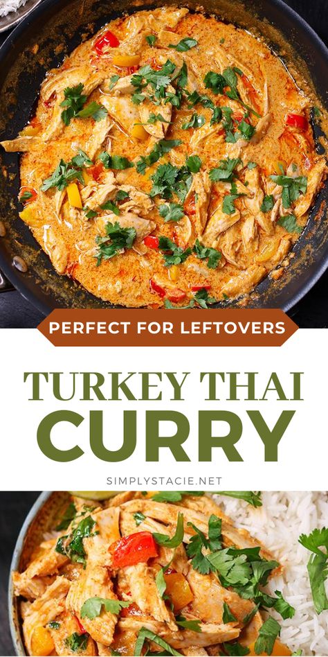 Leftover Turkey Curry, Christmas Leftovers Recipes, Thai Curry Recipes, Turkey Curry, Christmas Leftovers, Leftover Turkey Recipes, Healthy Turkey, Turkey Dishes, Curry Dishes