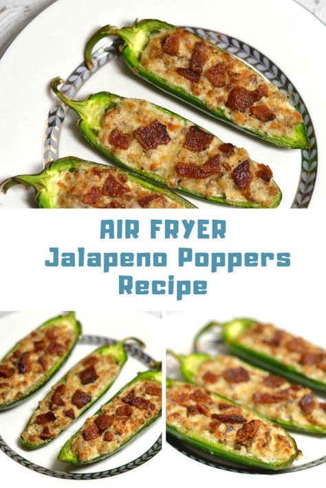 Air Fryer Jalapeno Poppers Recipe - Guide 4 Moms Jalapeno Poppers With Sausage, Air Fryer Jalapeno Poppers, Fried Jalapeno Poppers, Air Fryer Jalapeno, Jalapeno Poppers Recipe, Breadcrumb Topping, Bacon Wrapped Jalapeno Poppers, Jalapeno Popper Recipes, Bacon Wrapped Jalapenos