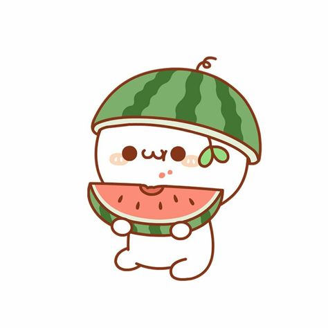 Watermelon Drawing, Watermelon Cartoon, Lover Cats, Cute Watermelon, Images Kawaii, Cute Emoji Wallpaper, Comic Art Girls, Easy Doodles Drawings, Cute Doodles Drawings