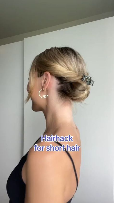 Short Hair Two Buns, Hair Two Buns, Cute Fall Hair Colors, Color For Long Hair, Cute Fall Hair, Peekaboo Blonde, Fall Hair Colors For Brunettes, Homecoming Hairstyle, Short Hair Updo Tutorial