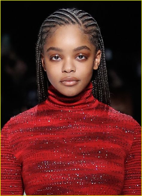 Marsai Martin Cornrows, Conrols Hair Style, Marsai Martin Hairstyles Braids, Cornrow Short Hair, Short Cornrow Braids, Simple Cornrows For Black Women, Simple All Back Cornrows Hairstyles, Marsai Martin Braids, Cornrows Braids Natural Hair