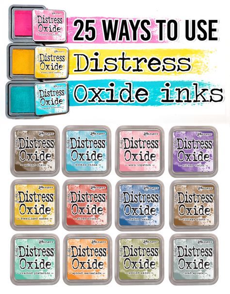 #distressoxideinks Distress Ink Techniques, Ink Techniques, Mixed Media Art Journal, Tim Holtz Crafts, Distress Crayons, Tim Holtz Distress Ink, Alcohol Ink Crafts, Ink Crafts, Card Making Tips