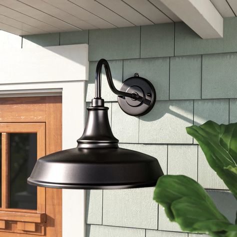 Andover Mills™ Gunnora Outdoor Barn Light with Dusk to Dawn & Reviews | Wayfair Shed Lights, Farm Light, Outdoor Barn Lighting, Barn Light, Lighting Sconces, Outdoor Light Fixtures, Barn Lighting, Outdoor Wall Lantern, Dusk To Dawn