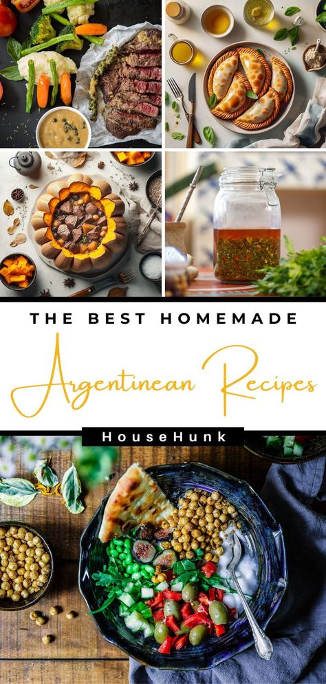 Dive into the flavors of Argentina with these mouthwatering recipes! From sizzling steaks to hearty stews, each dish is a taste of authentic Argentine cuisine. #ArgentinianFlavors #CulinaryAdventure #ArgentinianRecipes Argentinian Salad Recipes, Argentinian Salad, Argentinian Vegetable Recipes, Argentinian Side Dishes, Authentic Argentinian Recipes, Argentina Food Appetizers, Argentinian Food Recipes, Traditional Argentinian Food, Argentine Empanadas