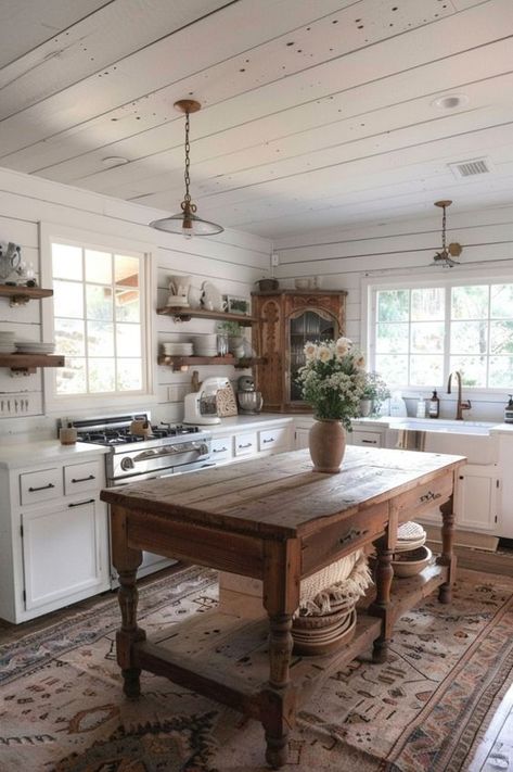 A Guide to Creating Rustic Yet Traditional Farmhouse Style Kitchen Remodel Rustic Farmhouse Decor, Cottage Farmhouse Decor Kitchen, Farm Country Kitchen, English Cottage Interiors Cozy Kitchen, Vintage Cottage Farmhouse Decor, Old Farmhouse Cabinets, 1890 Farmhouse Interior, Modern Farmhouse Cottage Interior Design, 1800s Farmhouse Kitchen