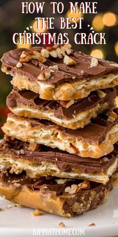 Saltine Cracker Toffee, Saltine Cracker, Saltine Toffee, Christmas Candy Easy, Easy Christmas Candy Recipes, Easy Candy Recipes, Cracker Toffee, Toffee Recipe, Pine Bark