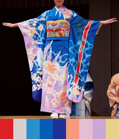 Kimono Color Palette, Yukata Kimono, Kimono Design, Japan Style, Colour Board, Japan Fashion, Color Palettes, Color Inspiration, Iceland