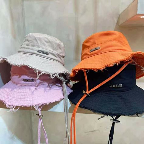 Trendy Summer Streetwear Hats, Bucket Hats Aesthetic, Playful Summer Streetwear Hats, Trendy Summer Streetwear Bucket Hat, 5-panel Bucket Hat For Spring Streetwear, 5-panel Bucket Hat For Summer Streetwear, Bucket Hat Ideas, Designer Bucket Hats, Bucket Hat Design