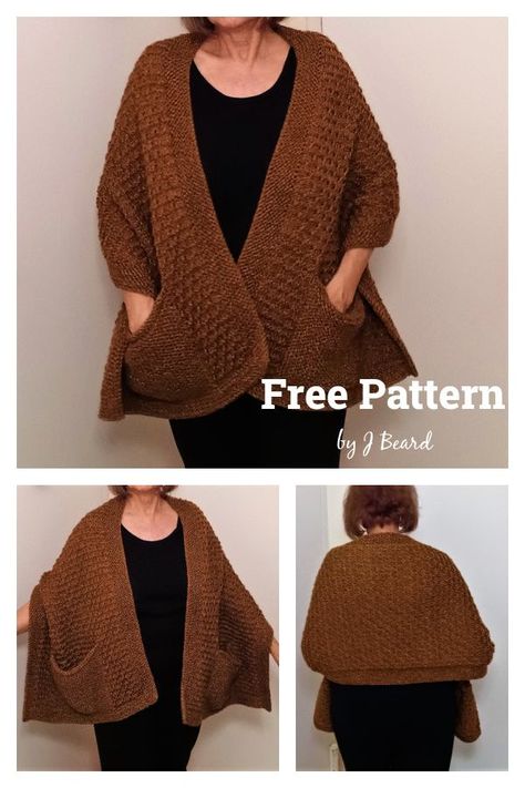 Knit Wrap With Pockets Pattern Free, Knitted Shawl With Pockets, Readers Wrap Knitting Pattern Free, Knitted Pocket Shawls Free Pattern, Knit Pocket Shawl Pattern Free, Knitted Wraps Free Patterns, Knit Shawls And Wraps Patterns Free, Knitted Shawls Free Patterns Easy, Knitted Shawls And Wraps