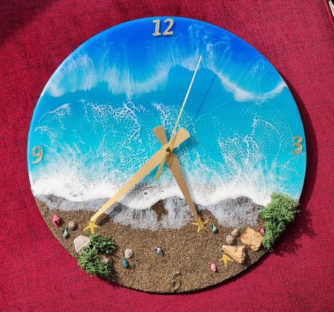 Hand made Epoxy resin clock design ideas Epoxy Resin Art Ideas, Epoxy Resin Wall Art, Resin Art Ideas, Clock Png, Epoxy Resin Wall, Wall Art Resin, Clock Resin, Clock Making, Resin Pouring