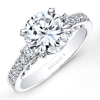 Natalie K | Engagement Ring Enagement Ring, White Diamond Rings Engagement, Engagement Ring Photos, Round Engagement Rings, Princess Cut Rings, Round Cut Engagement Rings, Engagement Ring Cuts, Split Shank, Ring Photos