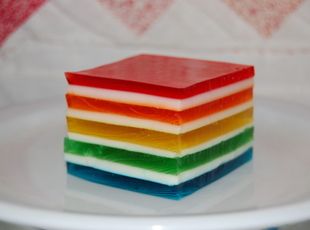 I <3 rainbow jello.   Now to make some adult jello shots too. Layer Jello, Rainbow Jello Recipe, Layered Jello Recipe, Hawaiian Rainbow, Rainbow Jello, Jello Flavors, Layered Jello, Lemon Jello, Jello Desserts