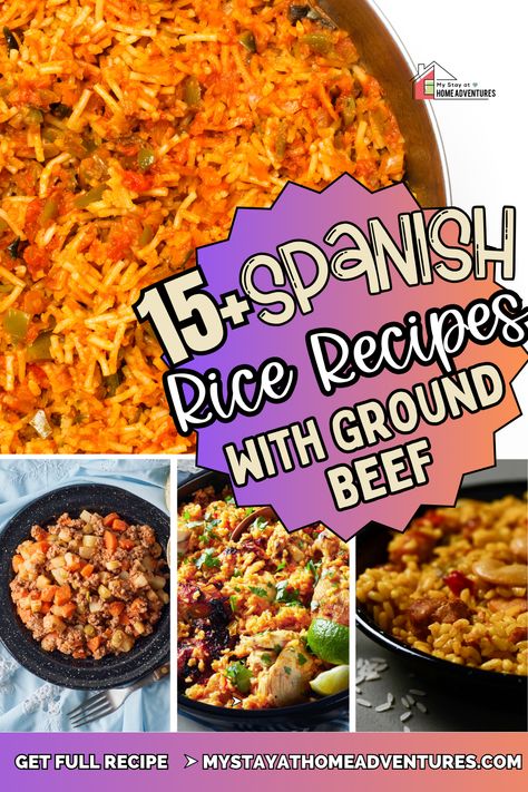 Spanish rice is a versatile dish and can be served alongside a variety of main courses, such as grilled chicken, beef, or beans. It's a staple in many Mexican and Tex-Mex dishes, including burritos, and tacos. Explore a delightful fusion of flavors with our collection of Spanish rice recipes with ground beef. Spanish Rice Recipe With Ground Beef And Bacon, Leftover Spanish Rice, Rice And Ground Beef Recipes, Spanish Rice Recipes, Spanish Rice Recipe With Ground Beef, Spanish Rice Casserole, Best Spanish Rice, Best Spanish Rice Recipe, Rice And Ground Beef