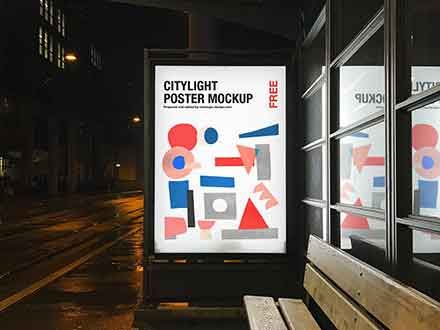 Poster Mockup Free, Bus Advertising, Poster Mockup Psd, Billboard Mockup, City Bus, Light Board, Free City, Psd Template Free, Poster Mockup