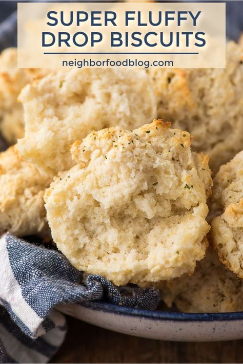 Drop Biscuit Recipe, Recipes Biscuits, Easy Drop Biscuits, Drop Biscuits Recipe, Easy Biscuit, Drop Biscuits, Biscuits Easy, Best Bread Recipe, Dessert Easy