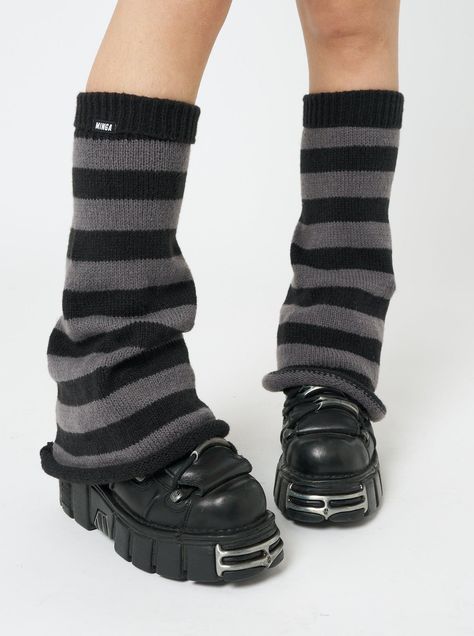 Punk Leg Warmers, Emo Leg Warmers, Flare Leg Warmers, Leg Warmers Aesthetic, Flared Leg Warmers, Leg Arm Warmers, Y2k Leg Warmers, Striped Leg Warmers, Gray Leg Warmers