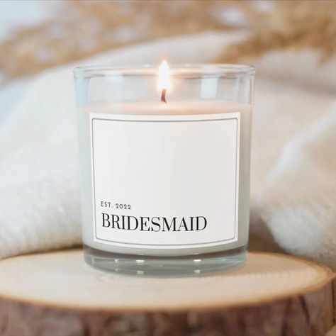 If you're looking to DIY some proposal gifts for your bridesmaids, you've found the right place!

This purchase includes square 2x2 or 3x3 inch labels to place onto candles (or wherever you want!) for your bridesmaids, maid/matron of honor(s), and flower girl(s). Size and quantity can be chosen when purchasing.

These labels will be shipped to you in 1-3 business days. Feel free to message with any questions or concerns! Soy Candle Business, Bridesmaid Candle Gift, Bridesmaid Candles, Bridesmaid Proposal Candle, Bridesmaid Proposal Diy, Proposal Candles, Bridesmaid Candle, Candle Label, Wedding Party Gifts