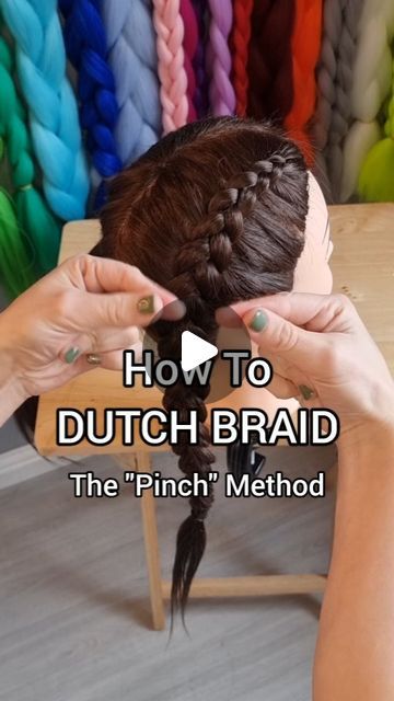 Sarah | Hair Braider on Instagram: "How to do a Dutch Braid - The Pinch Method....  Keep those pinched fingers tight and always add hair into the pinch (of your forefinger and thumb). Don't twist your wrists. It's a small movement, but your brain will want to make it bigger.   For more help join a How To Braid Workshop held in Armadale, West Lothian, Scotland, or come to the Braid Bar for a 1-2-1 lesson. More information in link in Bio 🧜‍♀️  #DutchBraid #DutchBraidTutorial #HowToDutchBraid #DutchBraidLesson" How To Start A Dutch Braid, How To Dutch Braid On Someone Else, How To Do Dutch Braids, How To Do A Dutch Braid, How To Do Dutch Braids On Yourself, How To Dutch Braid Your Own Hair, How To Dutch Braid, How To Dutch Braid Step By Step, How To Make Braids