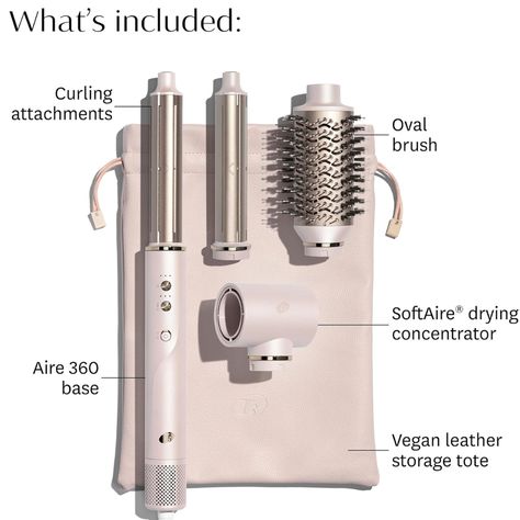 T3 Aire 360 Air Styler Blowout Kit with Ceramic Curling Attachments, Oval Brush & Drying Concentrator | Fast, Healthy Blowouts and Long-Lasting Curls| for All Hair Types
Amazon Affiliate Hair Commercial, Curling Techniques, Blowout Curls, Hair Dryer Set, Hair Dryer Accessories, Rotating Curling Iron, Curling Tools, Shower Head Filter, Lasting Curls