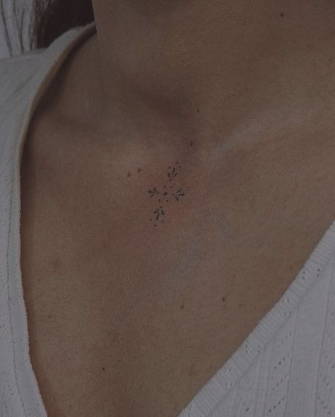 Center Collar Bone Tattoo, Body Adornment Tattoos, Wrist Bone Tattoo, Sternum Ornamental Tattoo, Under The Chin Tattoo, Tiny Chest Tattoo Female, Dainty Chest Tattoo Female, Dainty Collar Bone Tattoo, Small Collar Bone Tattoos For Women