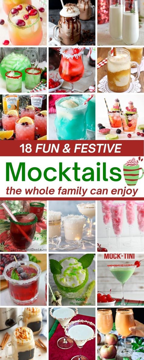 Christmas Mocktails, Virgin Drinks, Fizzy Drinks, Alcohol Free Drinks, Punch Drinks, Frozen Hot Chocolate, Drink Recipes Nonalcoholic, Smoothie Drink Recipes, Fizzy Drink