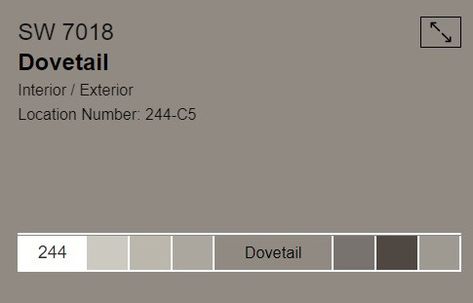 Sherwin Williams Dovetail SW 7018- Color Review - West Magnolia Charm Sw Dovetail, Dovetail Sherwin Williams, Sherwin Williams Dovetail, Sherman Williams Paint, Grey Beige Paint, Greige Paint Color, Dark Gray Paint Colors, Perfect Grey Paint Color, Exterior Paint Color Schemes