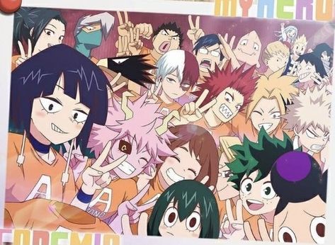 My Hero Academia Classe 1 A, My Hero Academia Friends, My Hero Academia Class A, Mha All Characters Together, Mha Class 1 A Fanart, Mha Polaroid, Mha Class 1 B, Class 1 A My Hero Academia, Mha Group Photo