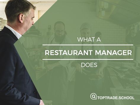 What a restaurant manager does #careers #education #jobs Restaurant General Manager, Restaurant Manager, Restaurant Management, Sous Chef, General Manager, Culinary Arts, Job Description, A Restaurant, Career