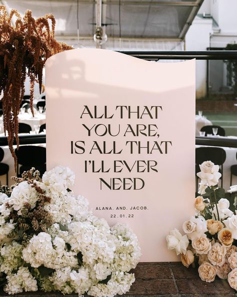 Wedding Quote Signs, Wedding Lyrics, Wedding Entrance Sign, Wedding Quote, Cute Quote, Song Words, Favourite Song, Wedding Design Decoration, Wedding Entrance