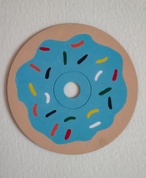 Ideas Para Pintar Cd, Ideas Para Pintar Cds, Cd Painting Aesthetic Easy, Ideas Para Pintar Discos, Cd Painting Ideas Easy, Cd Painting Ideas, Art Cd, Painted Records, Cd Idea