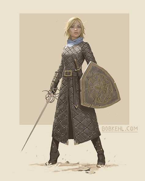 rapier paladin studded leather armor Bob Kehl, Woman In Armor, Character Design Cartoon, Dnd Art, Fantasy Armor, Fantasy Warrior, Fantasy Inspiration, Female Character Design, Dnd Characters