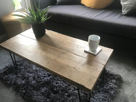 Rustic handmade coffee table made using reclaimed scaffold board Handmade Coffee Table, Table Handmade, Bespoke Furniture, Pallet Table, Bespoke, Coffee Table, Coffee, Furniture, Home Decor